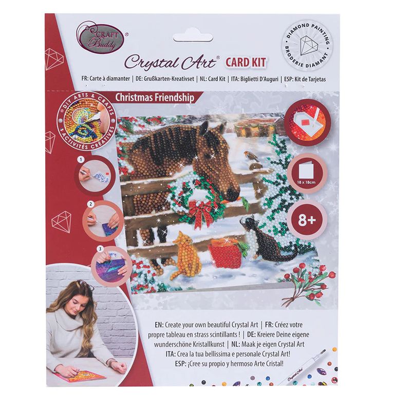 Crystal Art Carte Kit Christmas Friendship