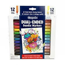 Crayola Doodle Marker 12 crayons double couleur