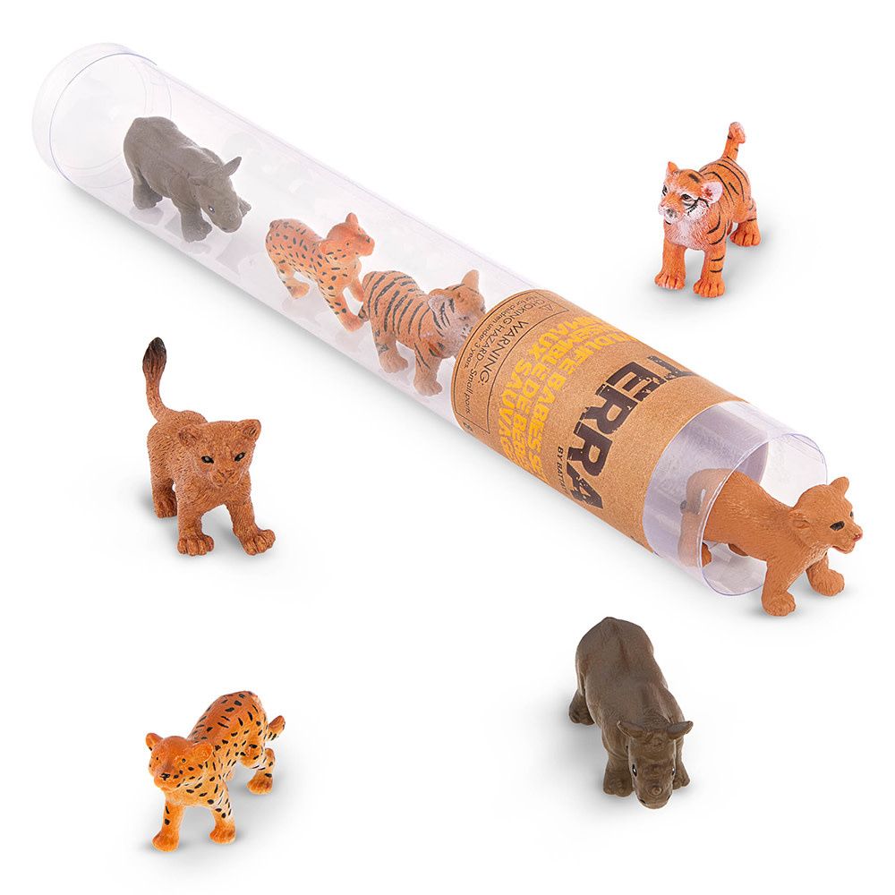 Battat Terra animaux en tubes bébés animaux sauvages