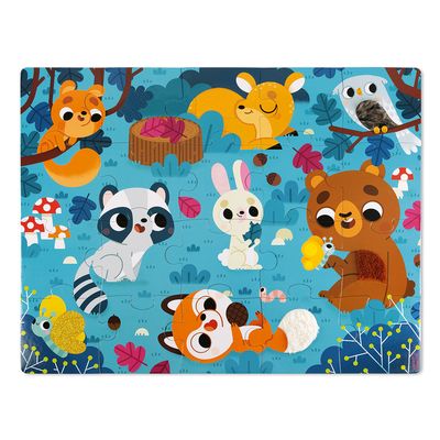 Janod Puzzle Tactile - Animaux de la forêt