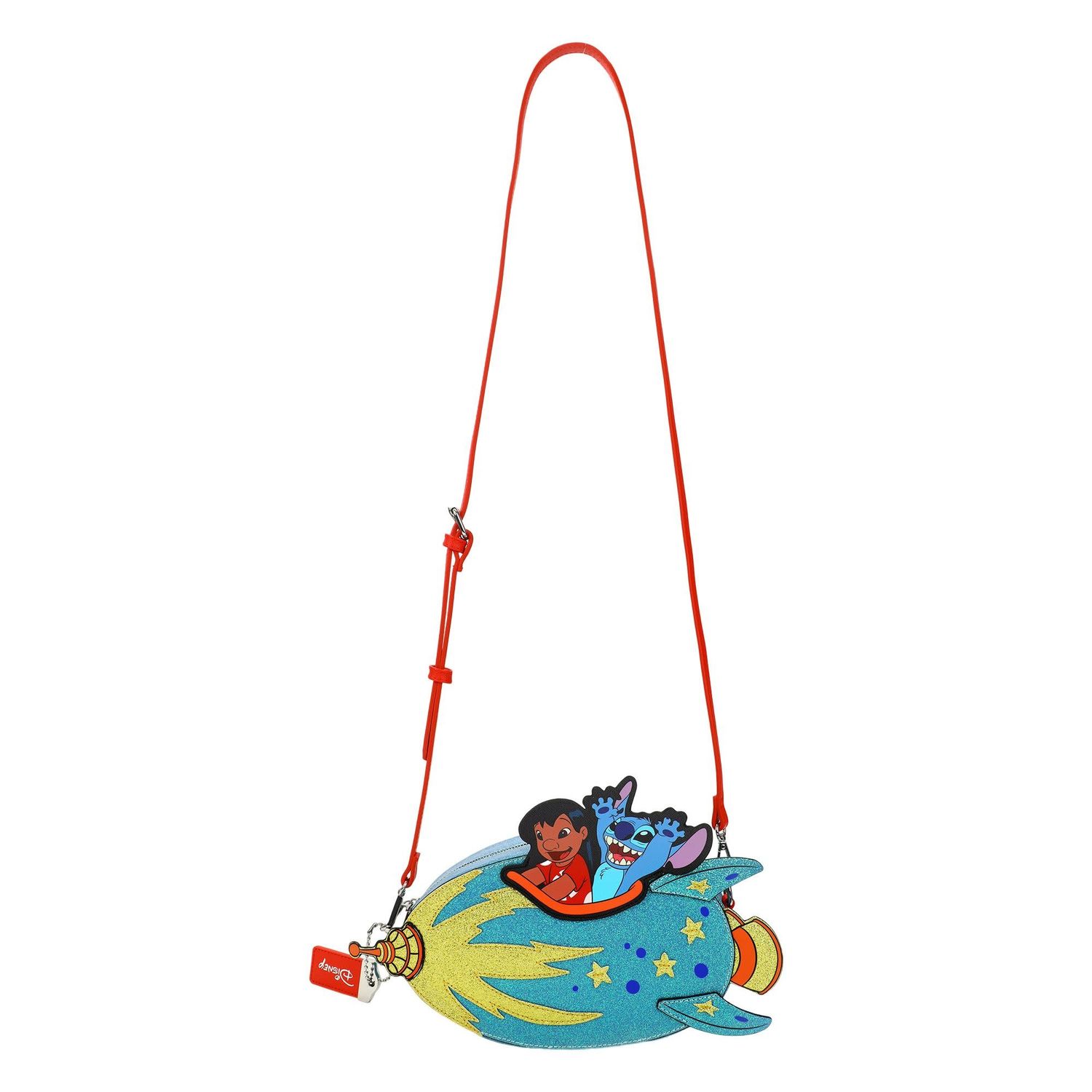 Lilo &amp; Stitch Sacochet - Spaceship with UV Print on Glitter