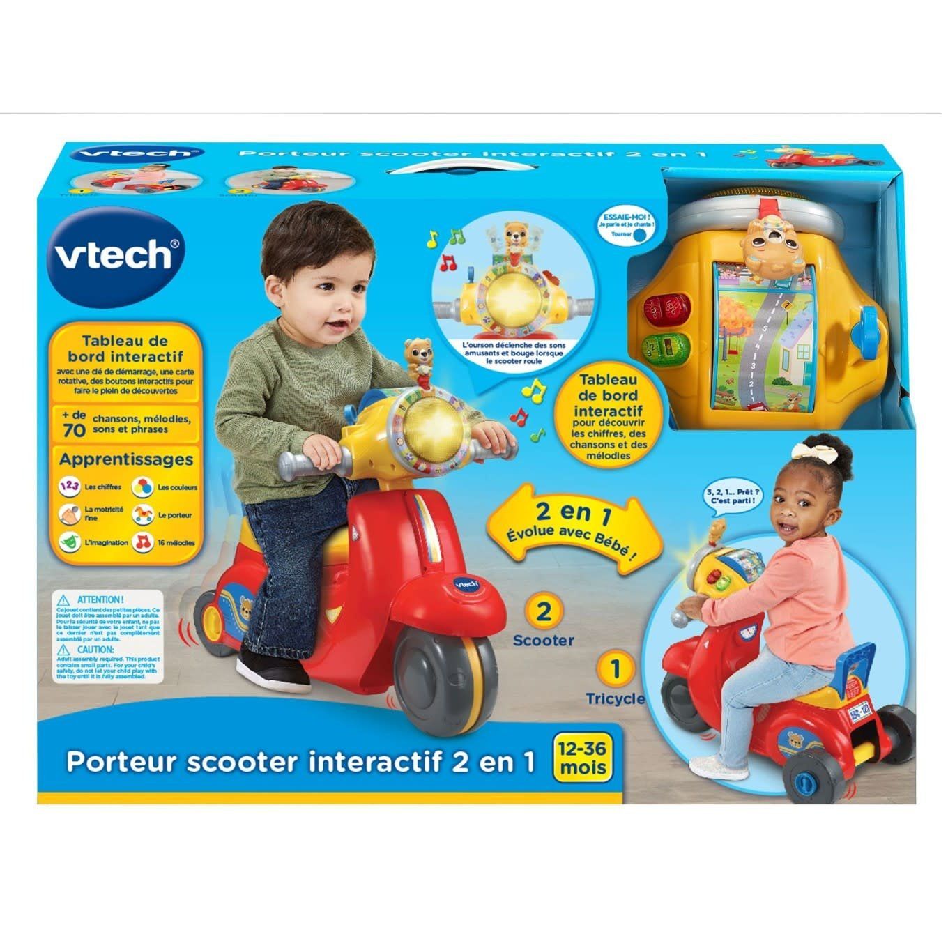 VTech porteur Scooter interactif 2 en 1