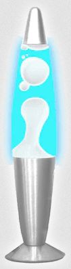 Wax Mood Lamp - Série Classique 16" Blanc/Bleu