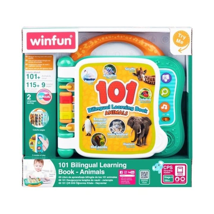 Winfun - Livre d'apprentissage bilingue 101 animaux