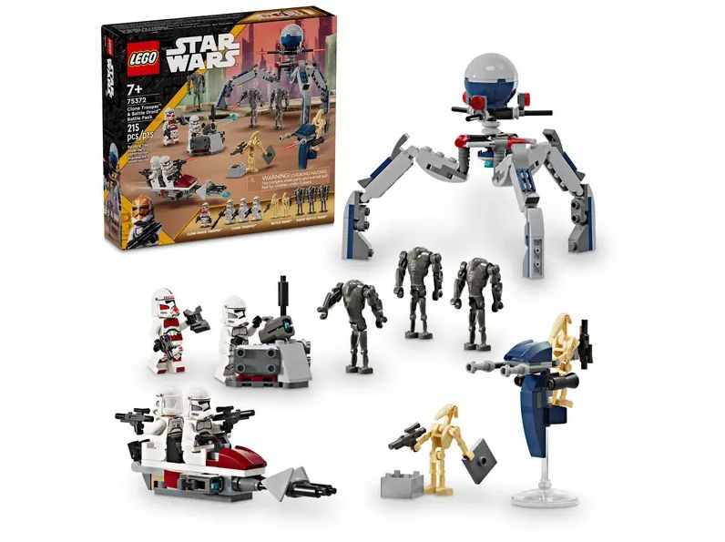 Lego 75372 Star Wars - Ensemble de combat Clone Trooper™ et droïdes de combat