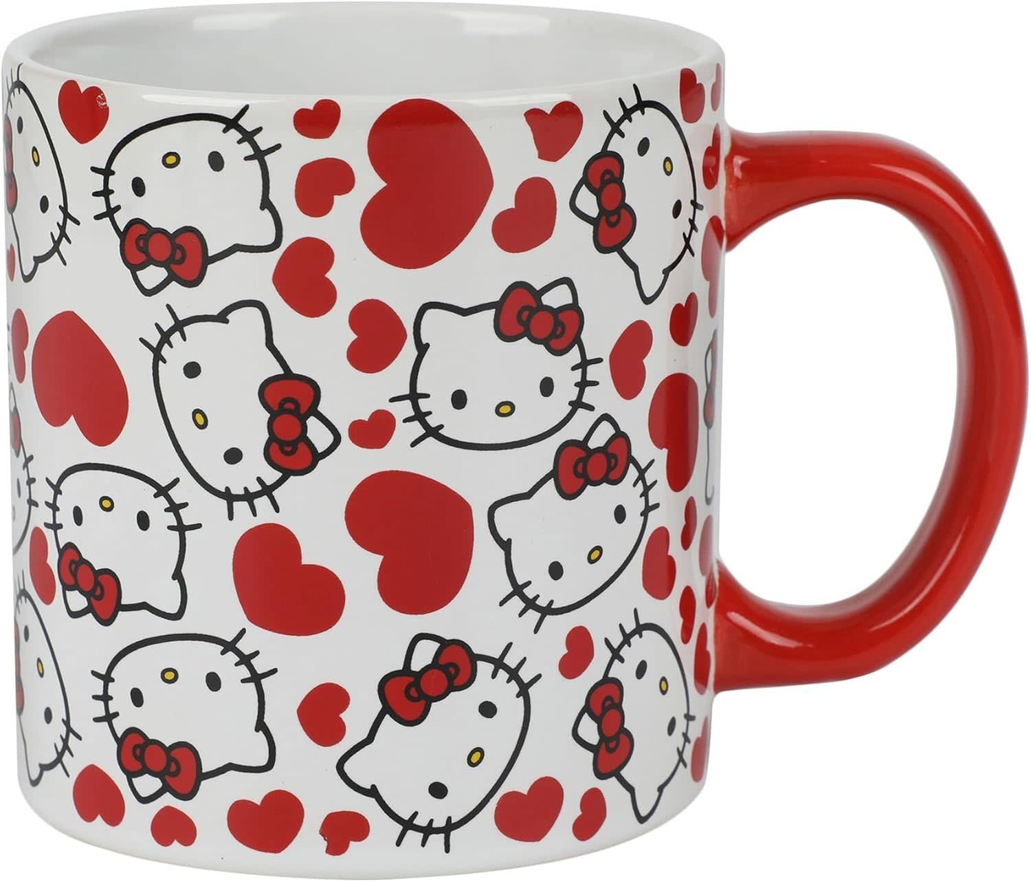 Tasse 16oz Hello Kitty coeur rouge