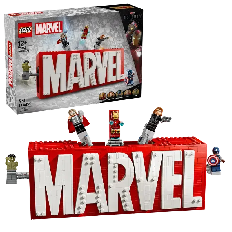 Lego 76313 Marvel - Logo et figurines MARVEL