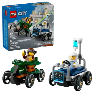 Lego 60459 City - Ensemble de course L’avion contre la voiture-lit d’hôpital