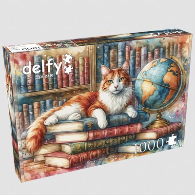 delfy 1000 - Books, Globe &amp; Purrs