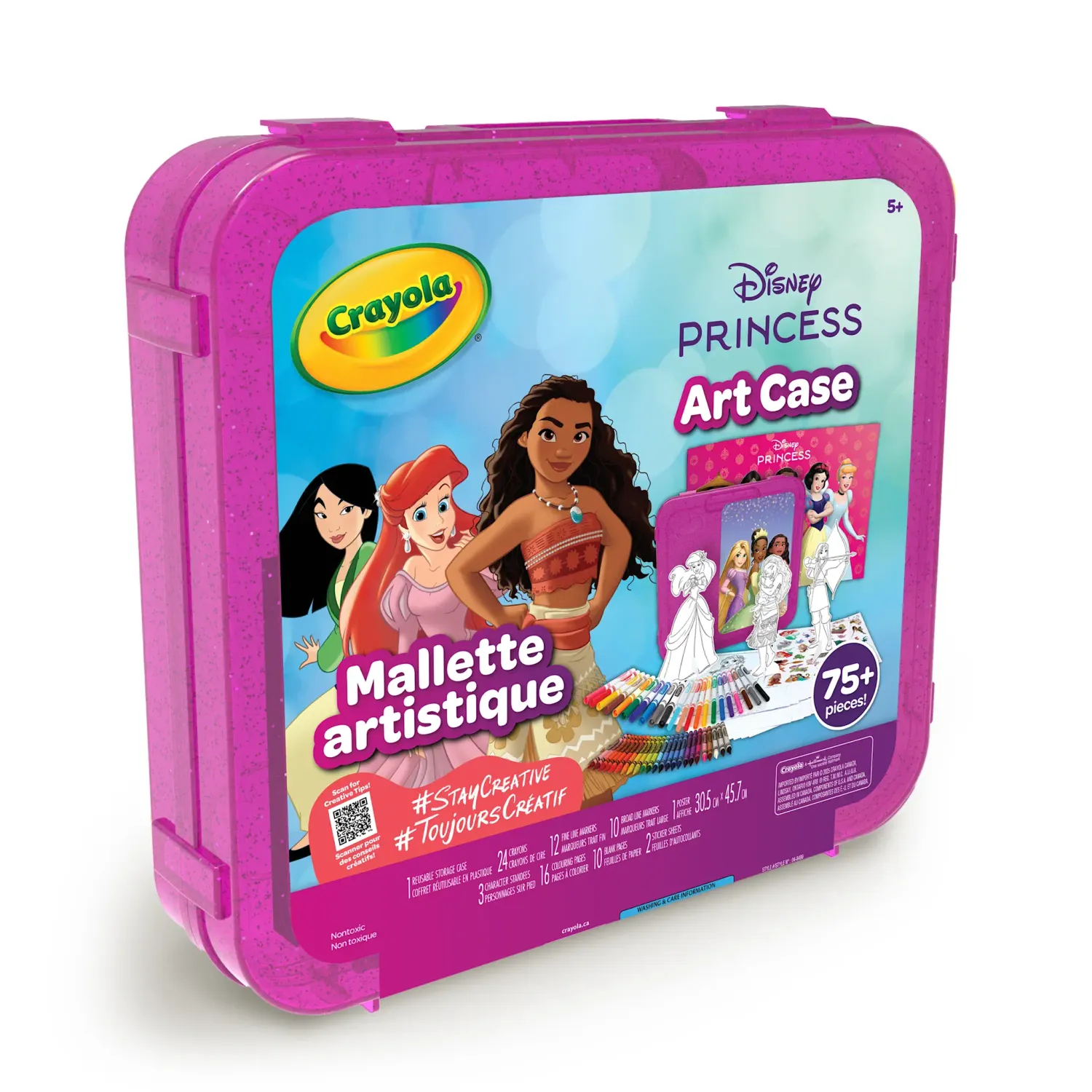 Crayola Disney Princess Mallette Artistique 75 + pièces