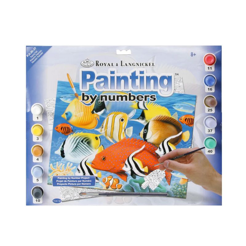 Royal &amp; Langnickel - Painting by Numbers Large - Poissons Tropicaux