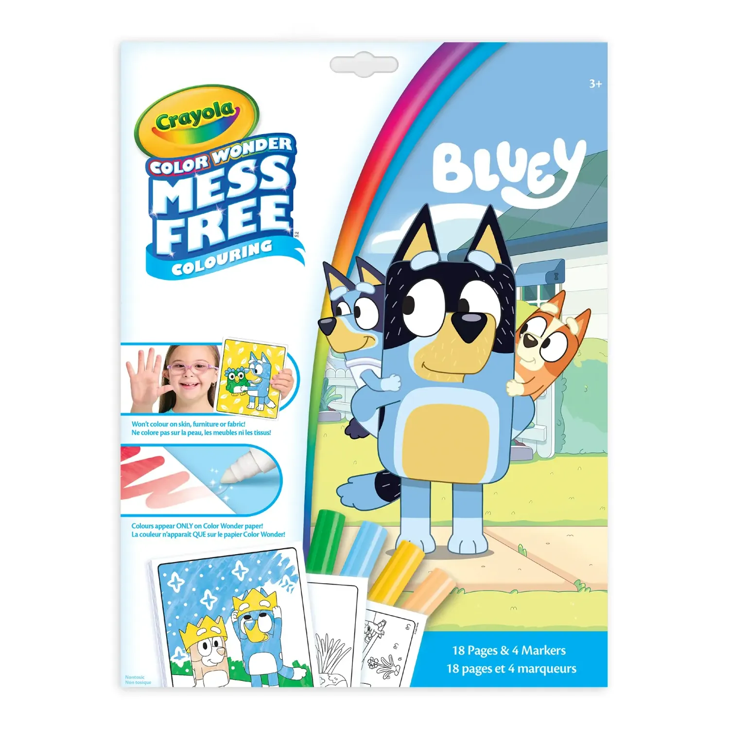Crayola Color Wonder Bluey 18 pages et 4 marqueurs