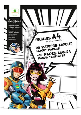 Artissimo - 30 Papier Layout et 10 pages manga
