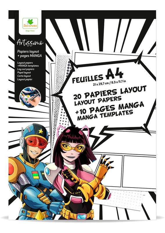 Artissimo - 30 Papier Layout et 10 pages manga