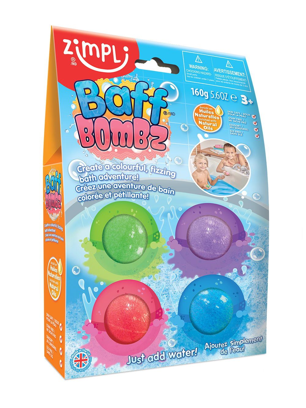 Zimpli - Baff Bombz - Paquet de 4 Balles