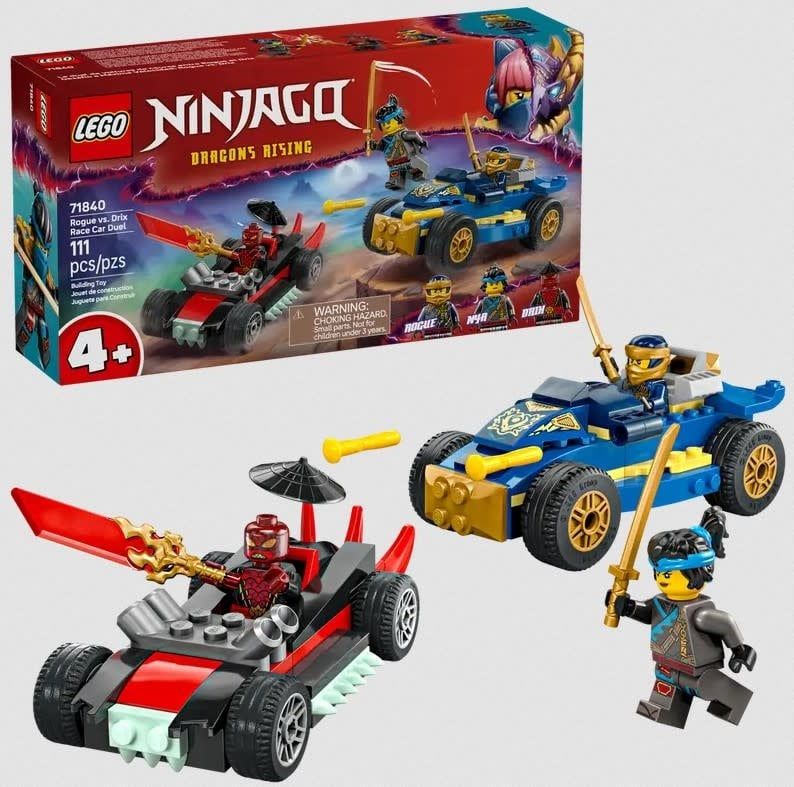 Lego 71840 Ninjago - Le duel de voitures de course entre Rogue et Drix