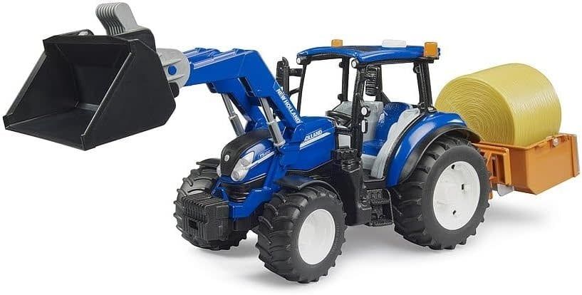 Bruder - New Holland Powerstar T5.120 With Load Box/Bale/Forks