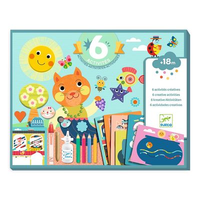 Djeco - 6 Activités Créatives - Le Chat Et Ses Amis