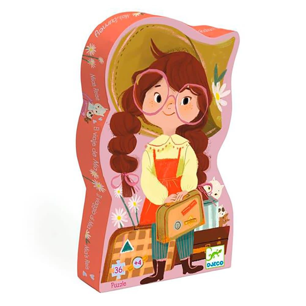 Djeco 36 - Puzzle Silhouette - Le Voyage de Mia