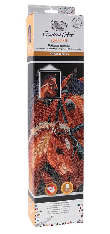 Crystal Art Kit Poster à diamanter 35 x 45 cm Chestnut Mares