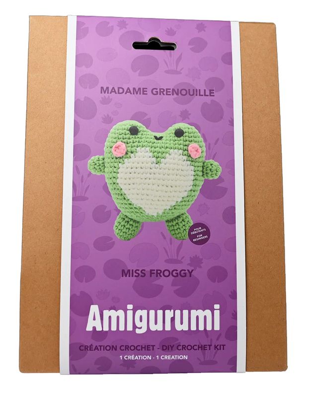 Amigurumi - Kit DIY Crochet - Madame Grenouille