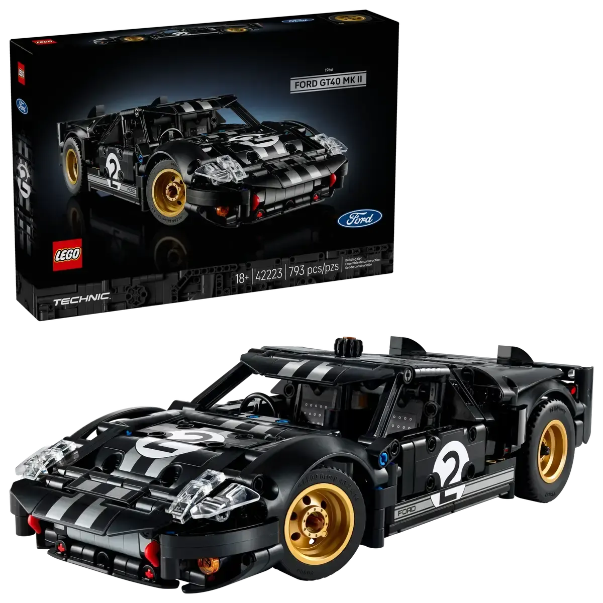 Lego 42223 Technic - La voiture de course Ford GT40 MKII 1966