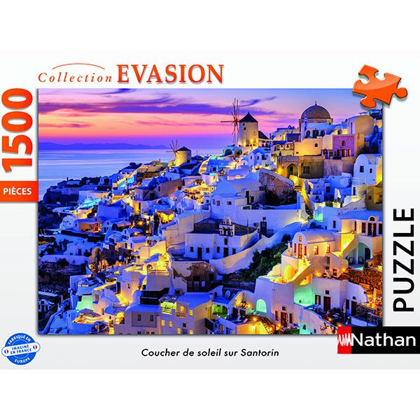 Nathan 1500 - Coucher de soleil sur Santorini