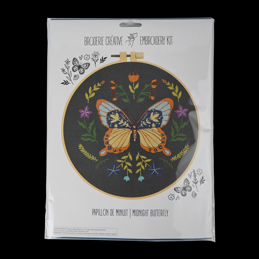 Broderie créative - Papillon de minuit