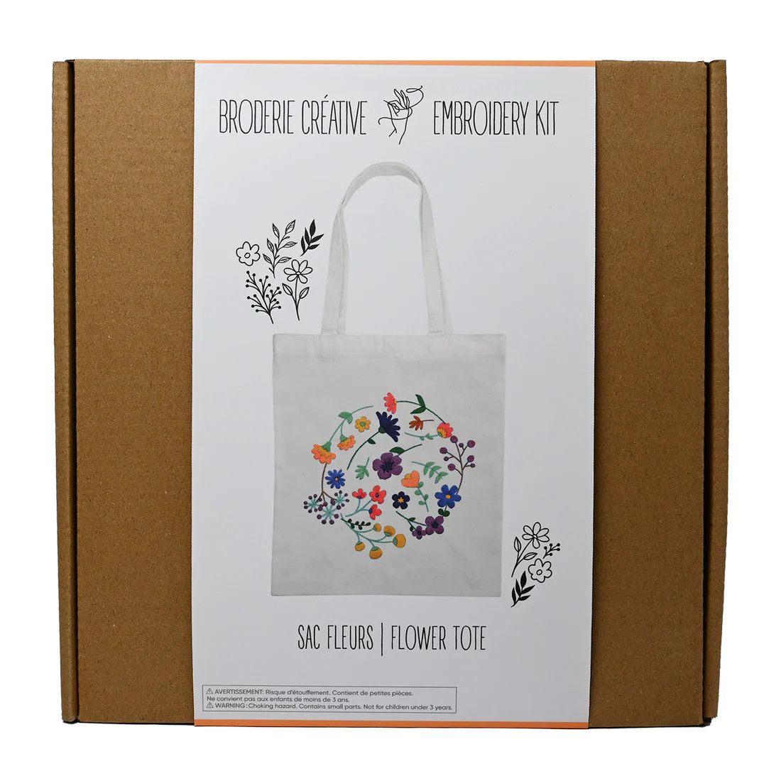 Broderie créative - Sac fleurs