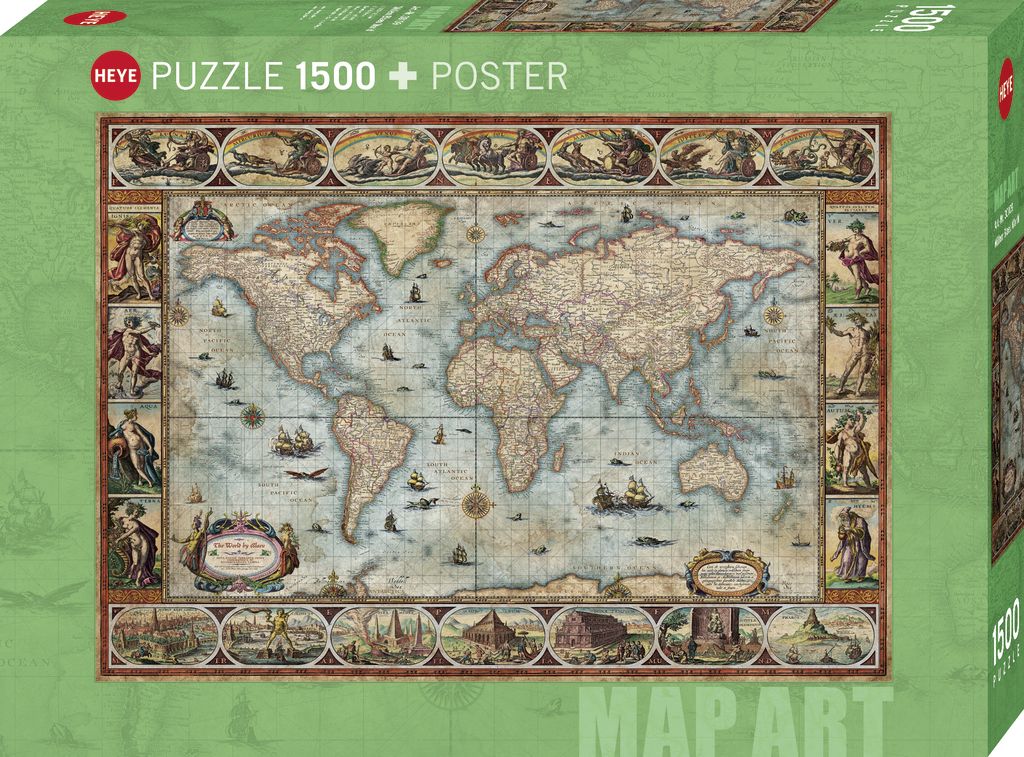 Heye 1500 - Map Art - Willem Blaeu World