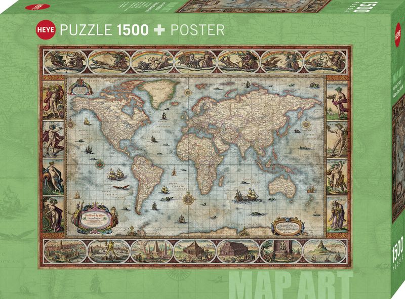 Heye 1500 - Map Art - Willem Blaeu World