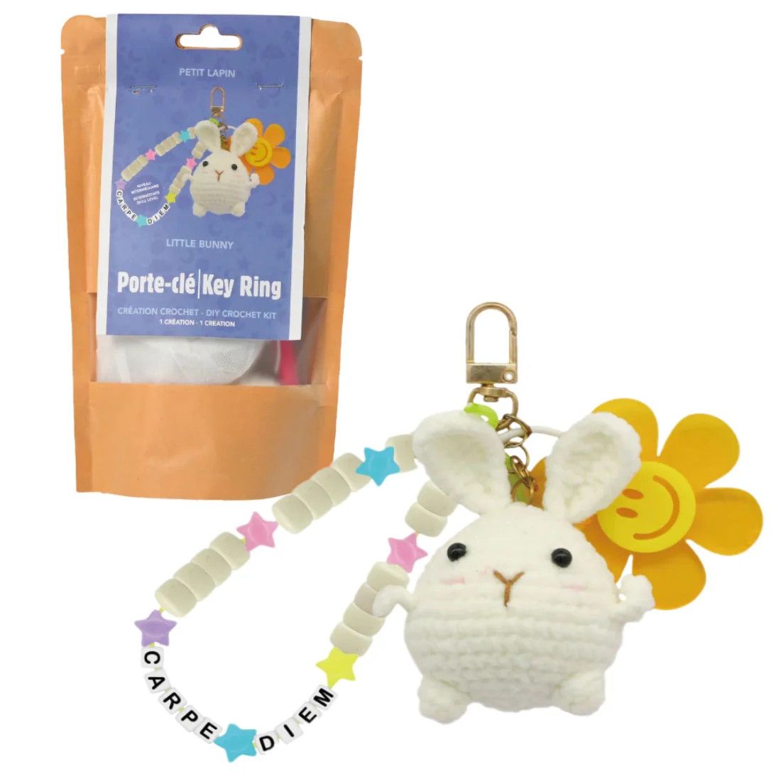 Kit DIY Porte-Clés Crochet - Petit Lapin