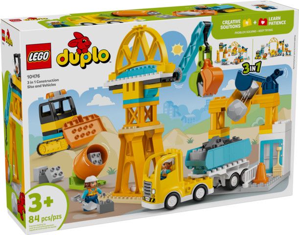 Lego 10476 Duplo - Le chantier avec véhicules 3 en 1