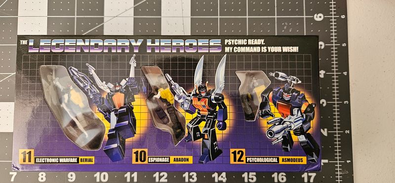 NewAge the Legendary Heroes H-10 Abadon Kickback H-11 Berial Shrapnel H-12 Asmodeus Bombshell Insecticons Set of 3