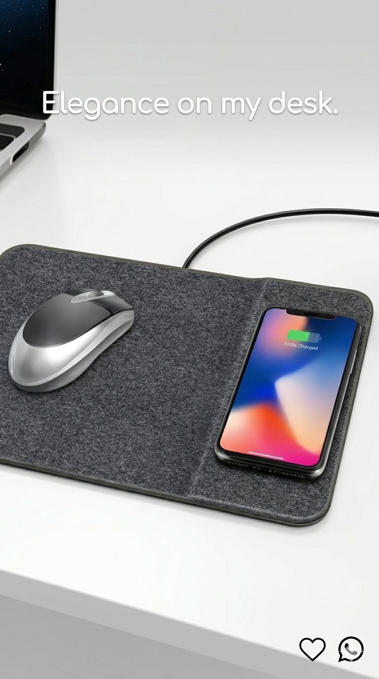 Alfombrilla de Mouse y carga de teléfono