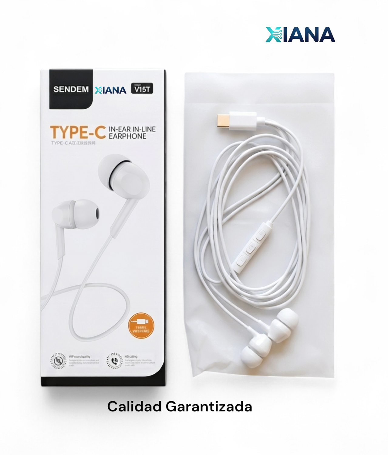 Audífono  Con Cable Tipo C, IN-EAR