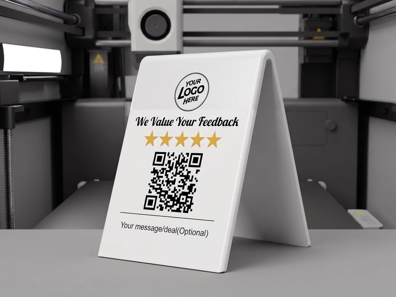 Custom stands for reviews (2 sided)