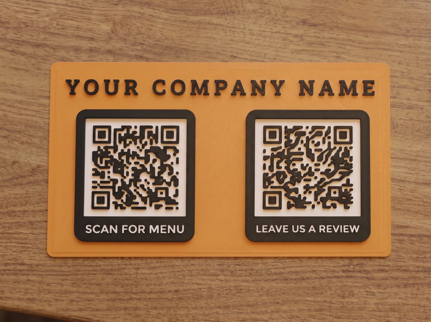 Menu & Review Card