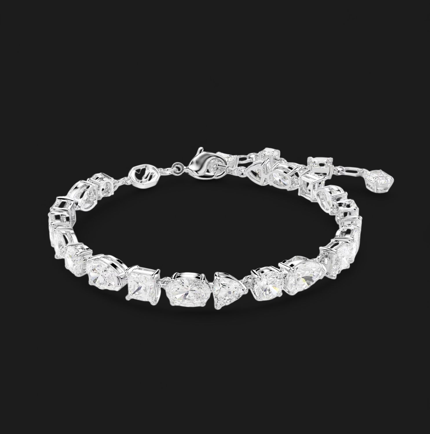 Mesmera Bracelet, Mixed Cuts, White - 5731959