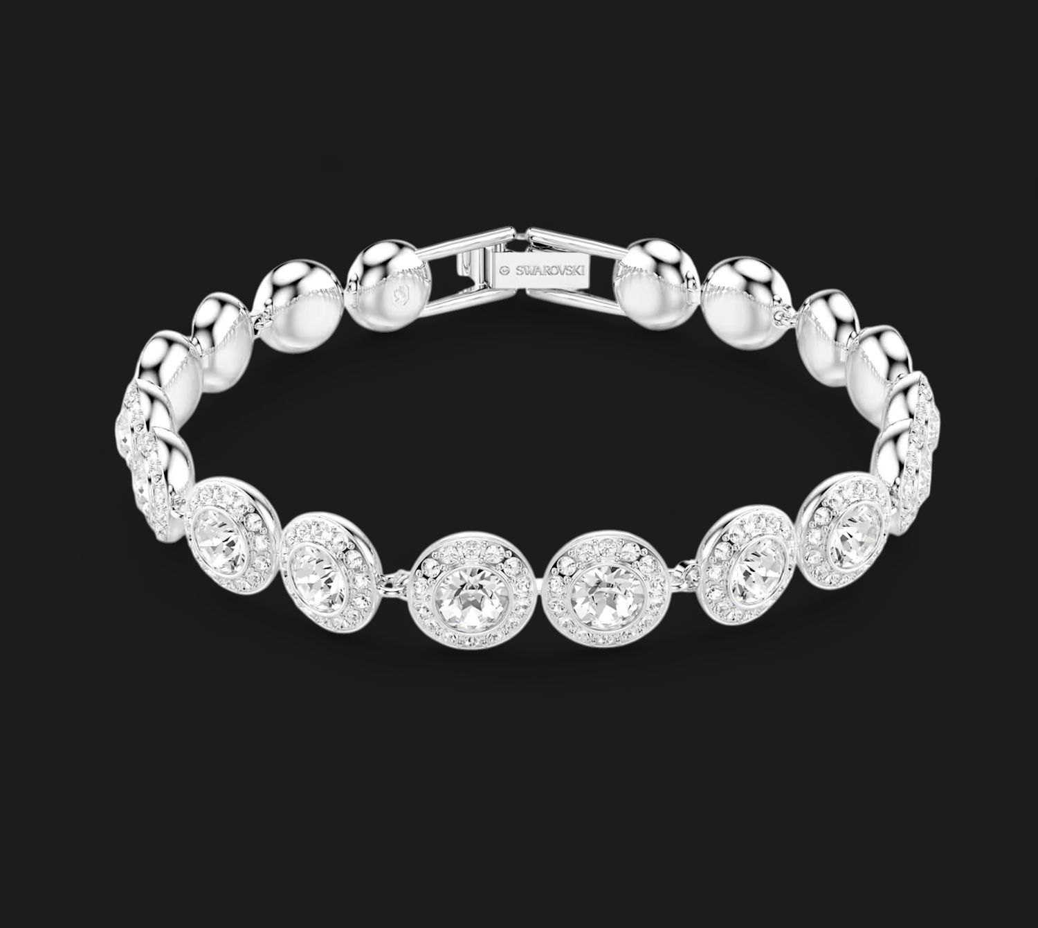 Una Angelic Bracelet, Round Cut, (Size M)- 5682279