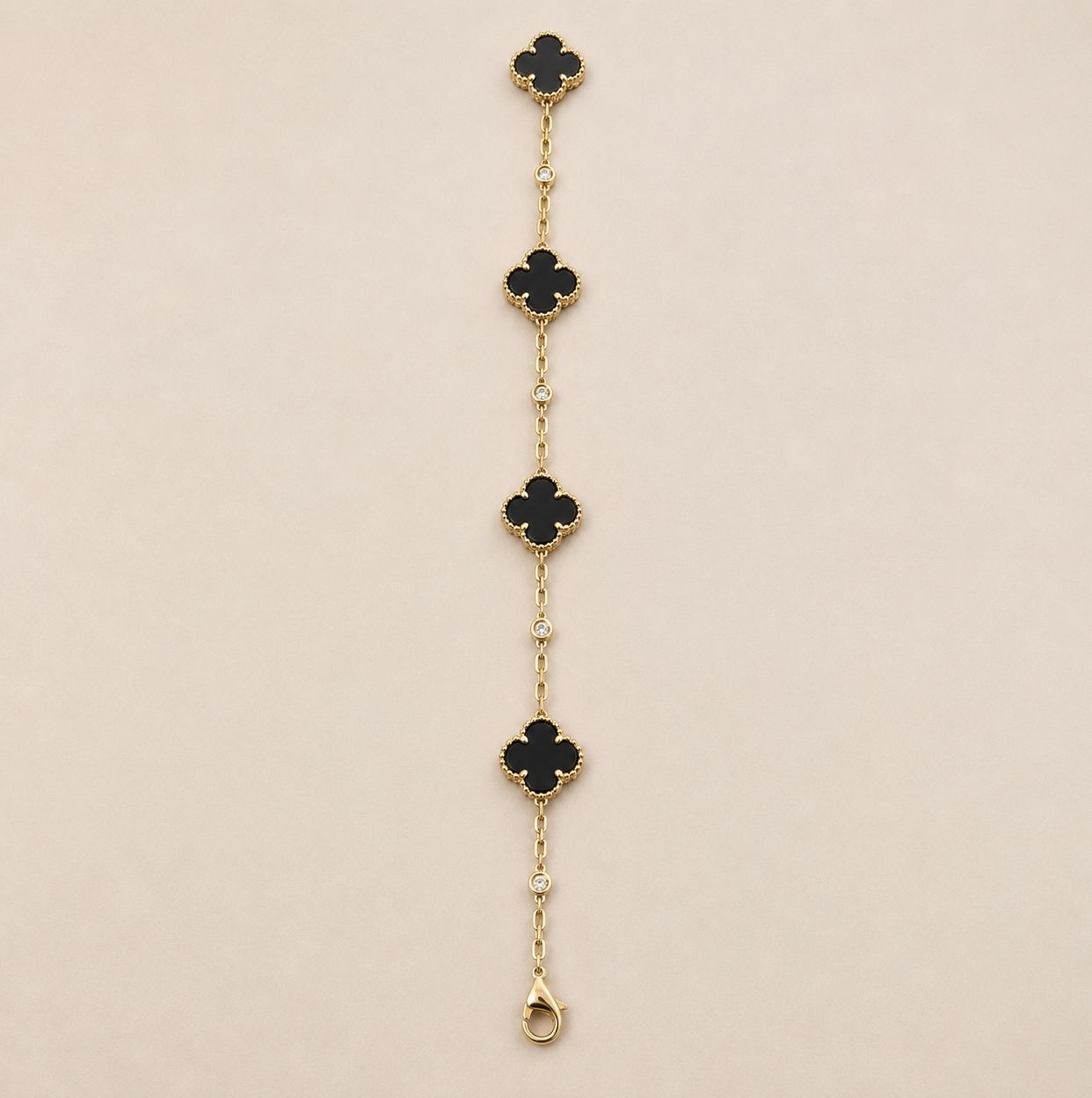 VC Inspired Gold &amp; Onyx Bracelet