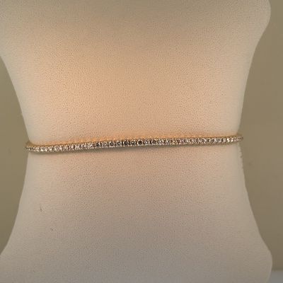 14KY Diamond (0.83ct) Tennis Bangle