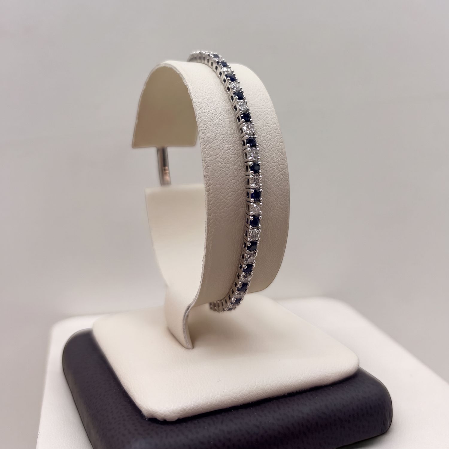 Sapphire &amp; Diamond Tennis Bangle