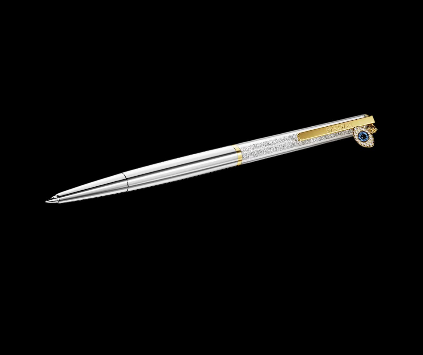 Crystalline Silk Ballpoint Pen, Evil Eye, Gold Tone-5728729