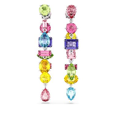 Gema Drop Earrings, Asymmetrical Design, Multicolor- 5656417