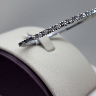 White Gold Flexible Diamond Bangle Bracelet S Kashi