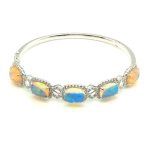 BANGLE, 14KW, Opal, CU, Opal Collection