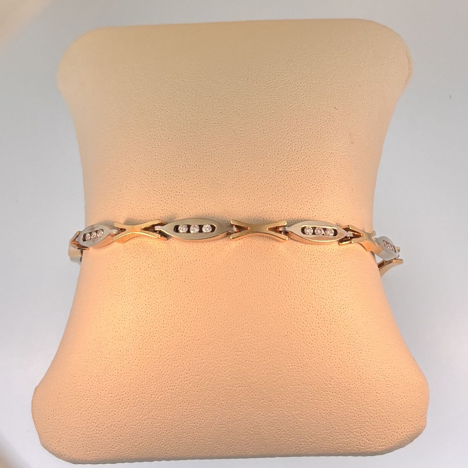 14KYW XOXO Diamond Two-Tone Bracelet