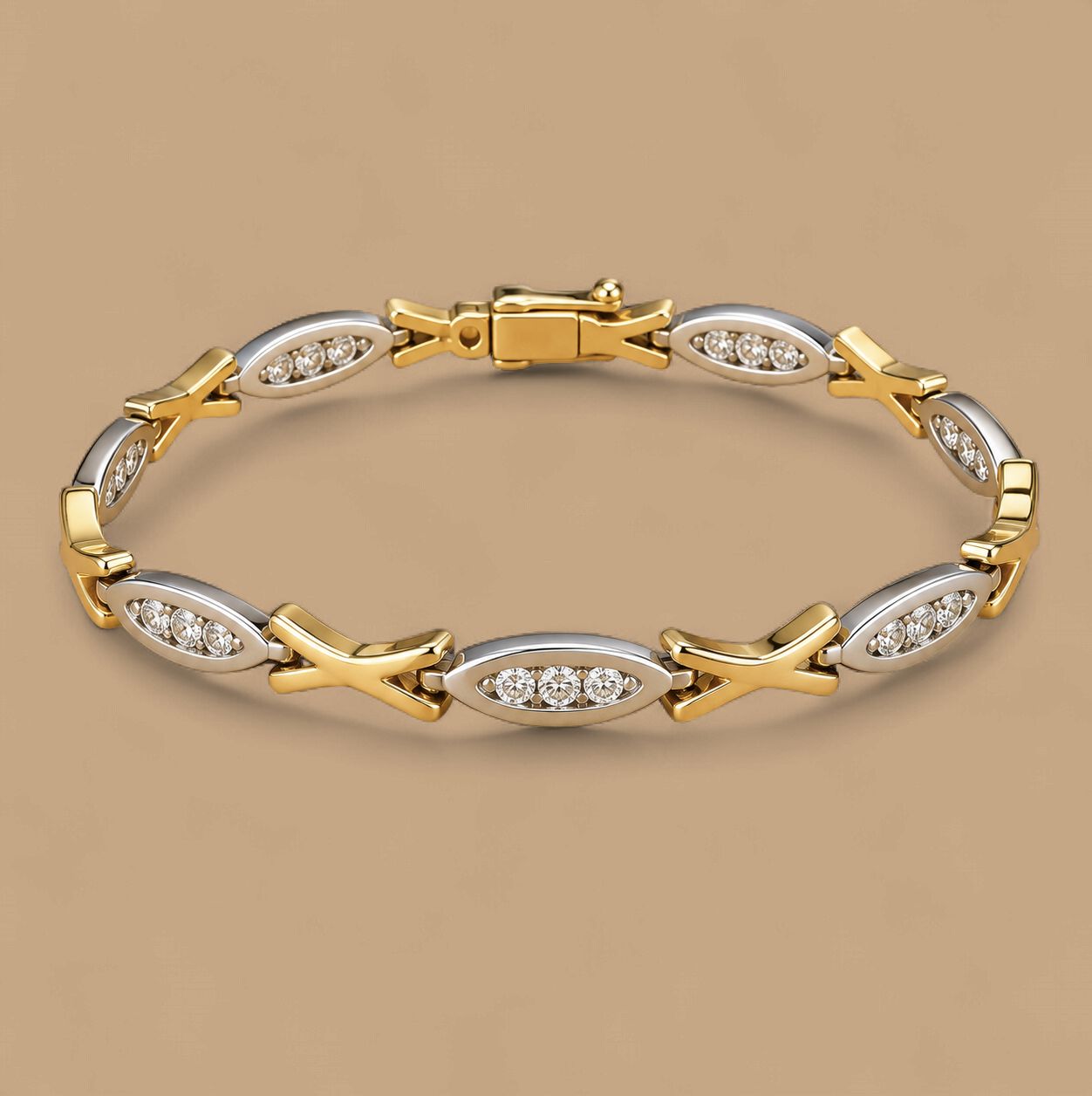 Alternating "XOXO" Diamond Bracelet