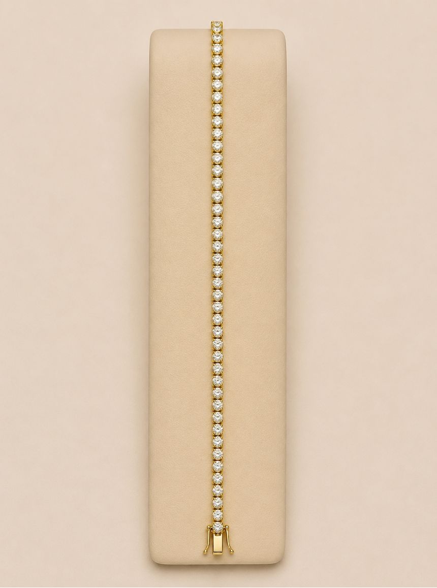 10KY 3ct Diamond Tennis Bracelet